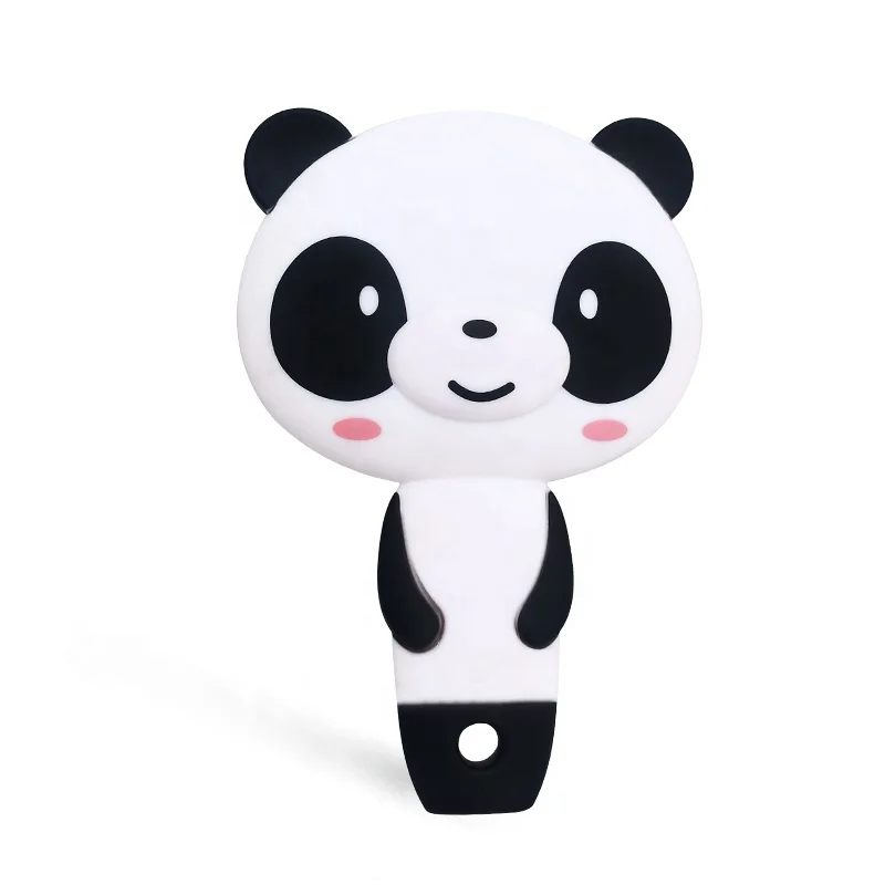 

Rubber Detangle Mini Paddle Kids Hairbrush Cute Panda Cartoon Hair Brush