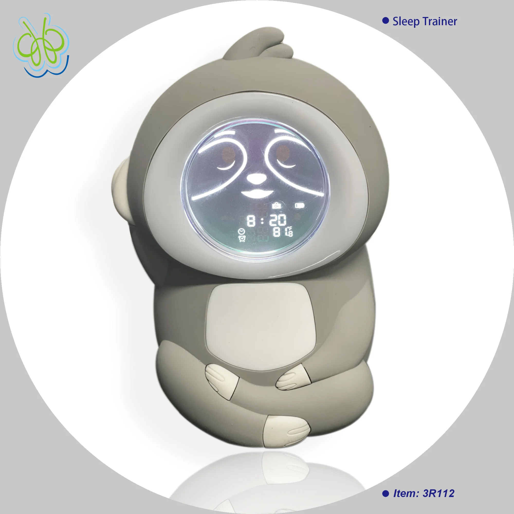 

Sloth sleep trainer Clock Children sleep training Alarm clock Night light 4-levels volume Intelligent desktop electronic clock