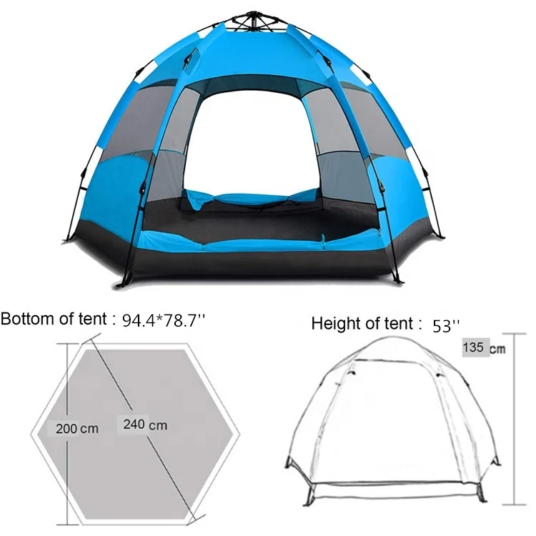 
3-5 Person Easy Quick Setup Dome Pop up Family Tent Waterproof Instant Tents for Camping 