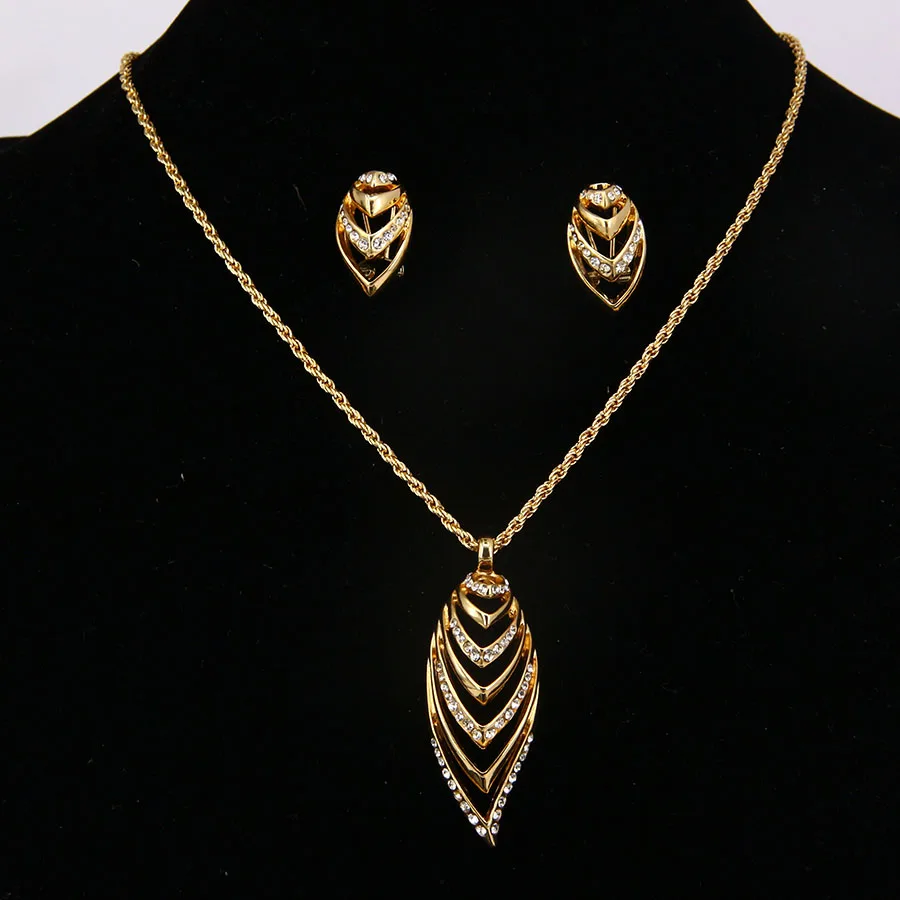 
New Fashion Women Indian Jewelry Sets Gold Plated 