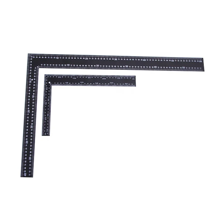 Black Lacquer Endo Ruler 200X300mmX1.8mm L-Shaped Steel Angle Right Angle Ruler Unique Design for Easy Usage