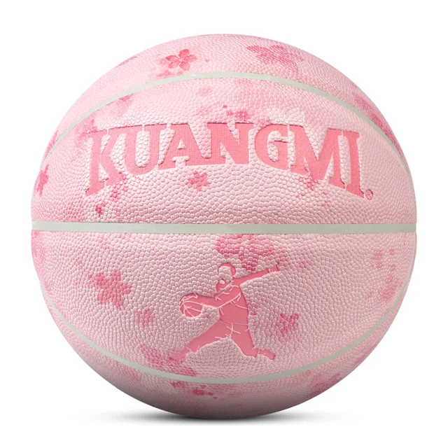 

Wholesale custom trendy luminous PU non slip wear resistant basketball, Picture