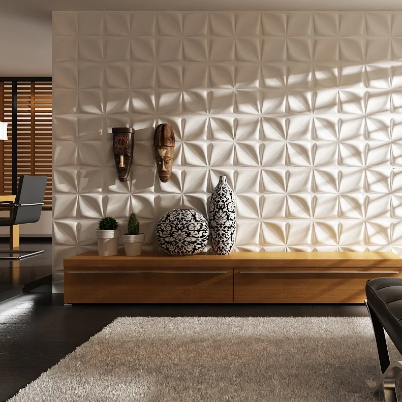 

House decoration wallpaper white 3d wal panels for living room/Hotel/office