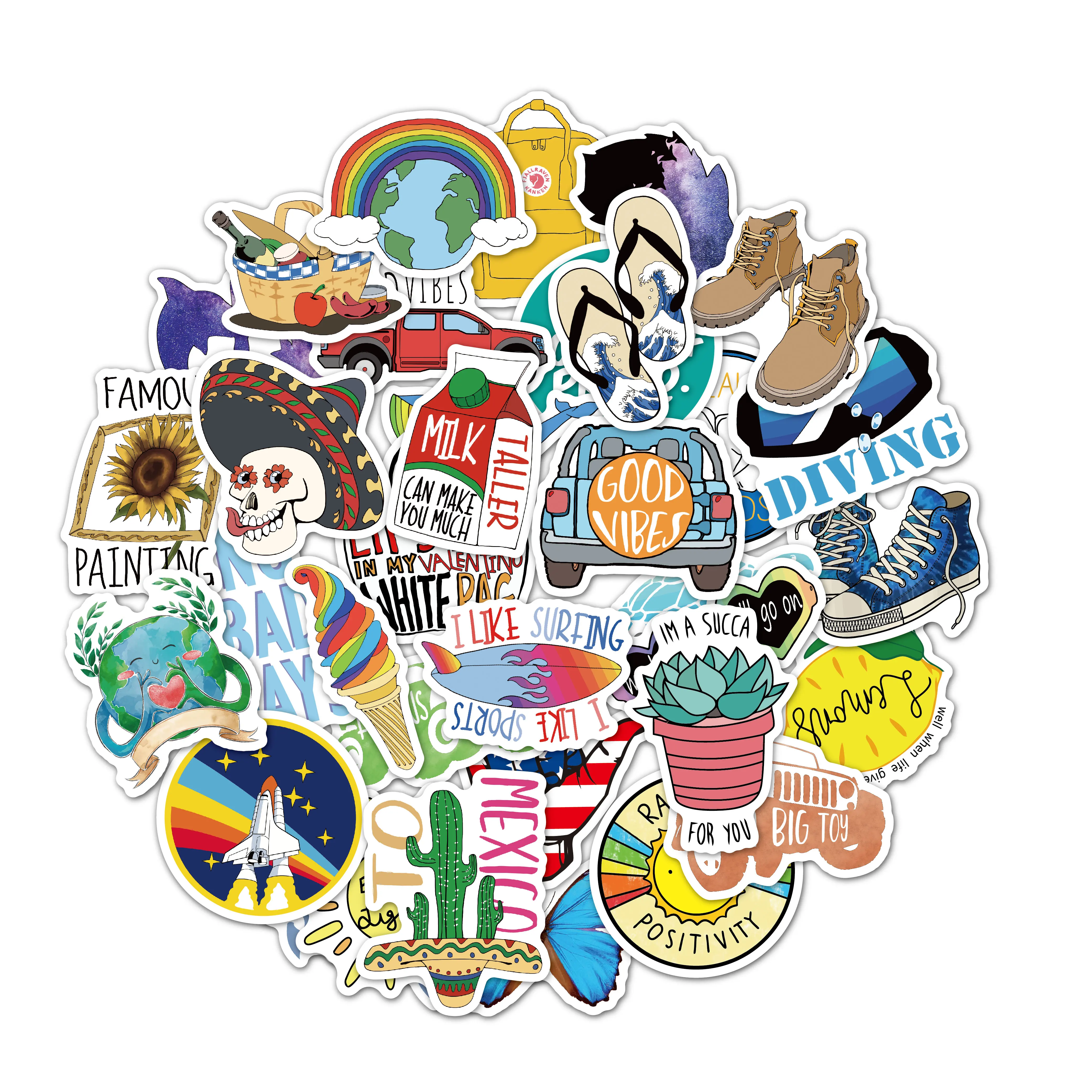 

VSCO Sticker Waterproof Cute Cartoon Original Design Vinyl Stickers for Water Bottle Suitcase for Teens laptop anime sticker