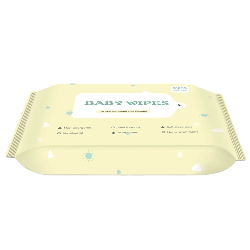 

Private Label Factory Made 80Pcs Alcohol Free Skin Care Baby Wipes