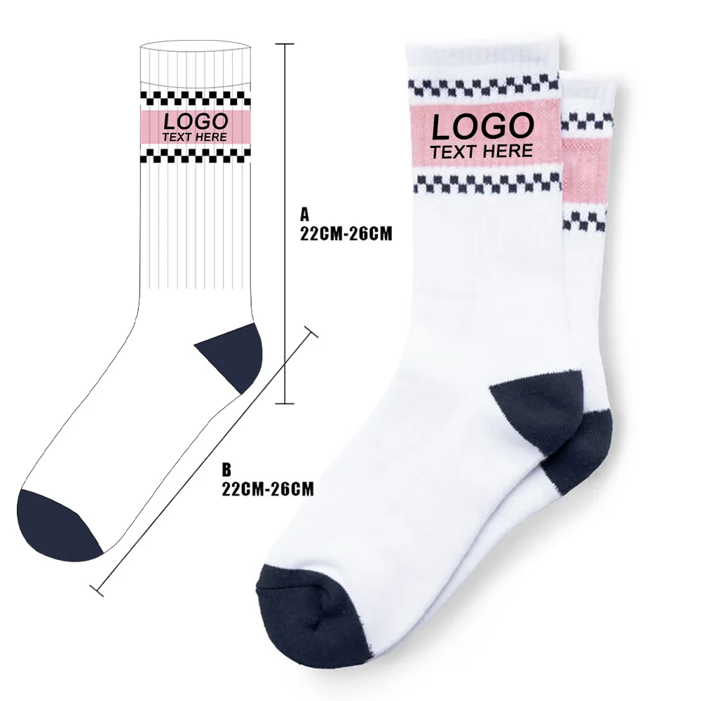 

Uron 2021 High Quality Custom Crew Socks Women Sports Socks Custom Made Socks, Custom color