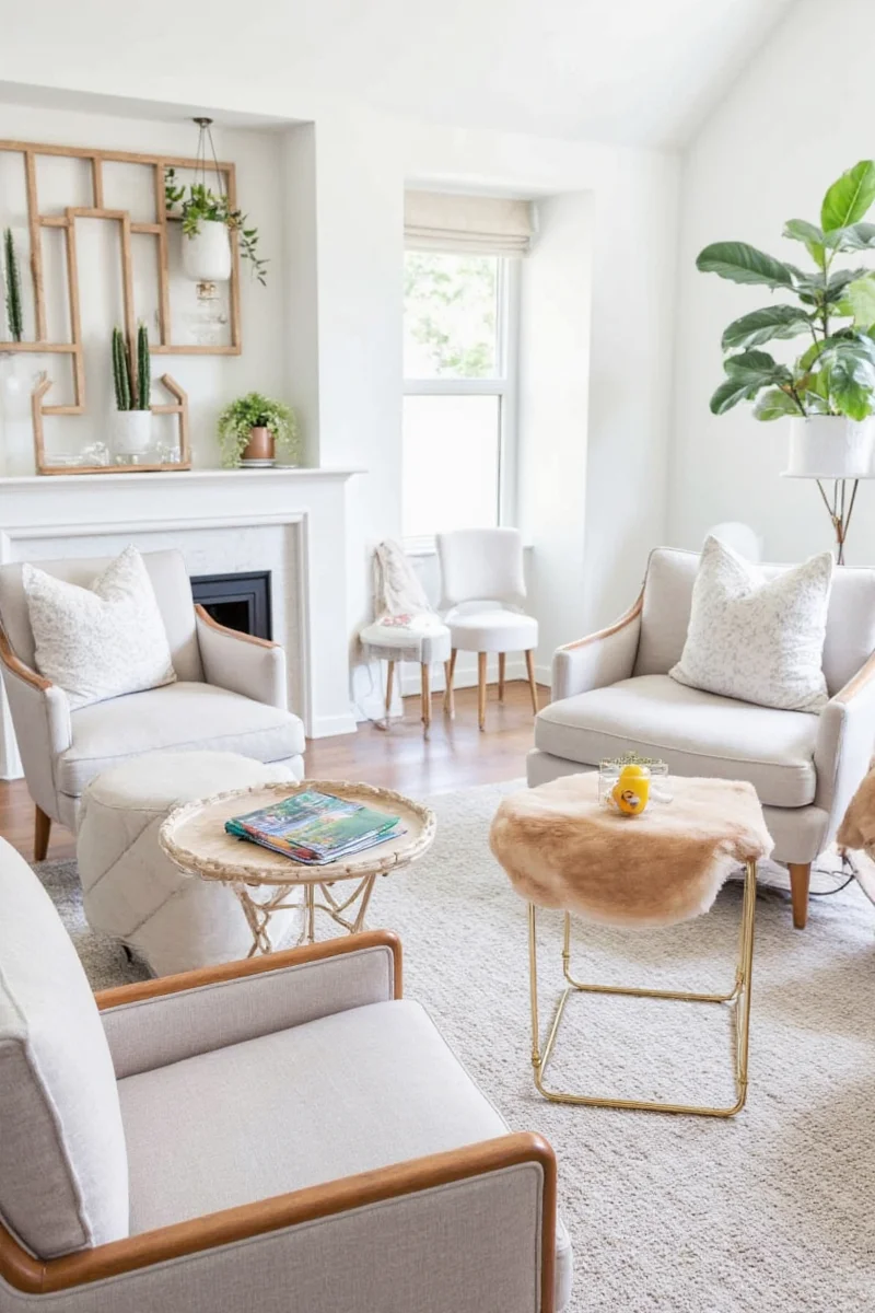 Modern stain-resistant fabric sofa