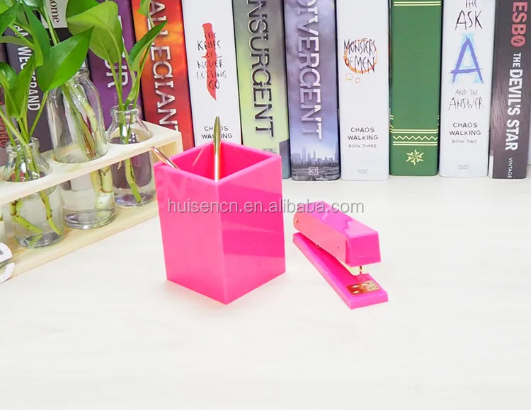 Pink pen holder & stapler.jpg