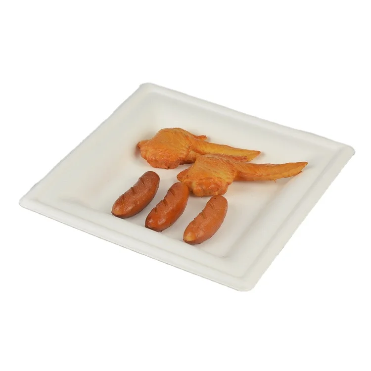 

Factory Custom Disposable Bagasse Fully Biodegradable Round Cake Dish Square Dish