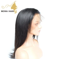 

Mona 130% 150% 180% Density Full Peruvian Remy Unprocessed Raw Virgin Cuticle Aligned Straight Human Hair Full Lace Wig