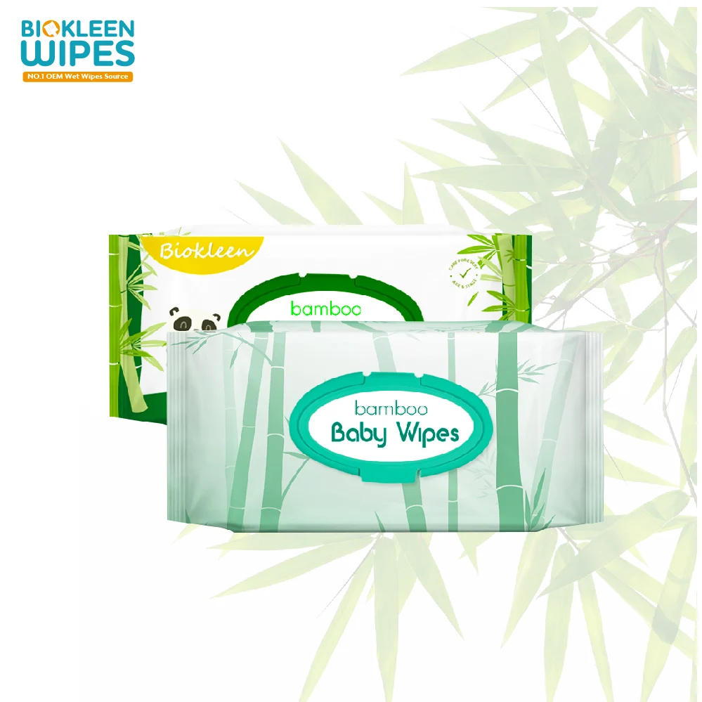 

Biokleen OEM logo bamboo water wipes individually wrapped bamboo fiber wipes eco bamboo baby wipes unscented