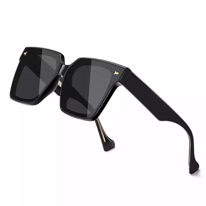 Factory Manufacturing Polarized Large Frame Sunglasses Wide Rim Acetate Legs Thickened Polarized Sun Glasses