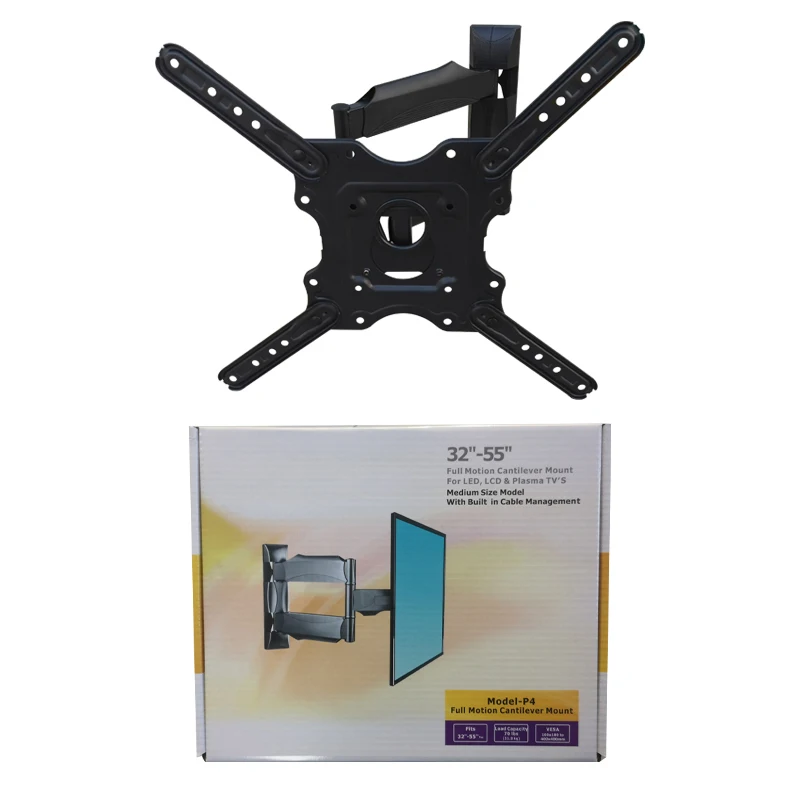 

Full motion led lcd pdp flant panel single armTV support Mounts, Black