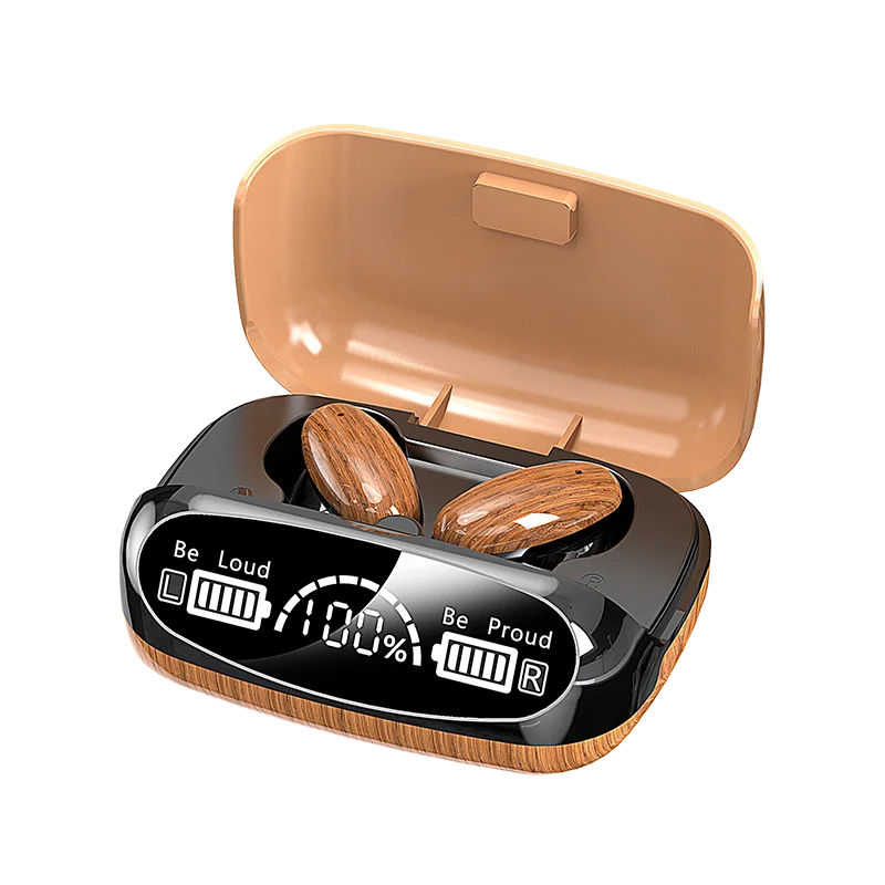

VALDUS New Trends Wireless Headset HIFI Sound 800 mAH Earphones TWS Earbuds AI Fashion Wood Gift M35 TWS