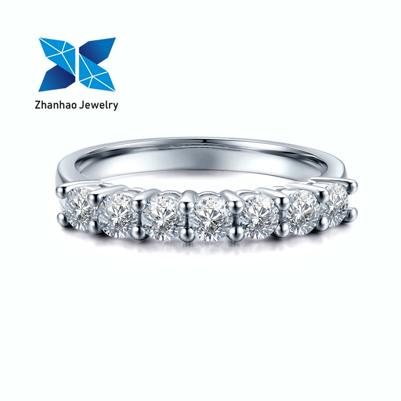 

Zhanhao jewelry lovers marriage weight 5 gram handcraft diamond imitation moissanite gems 18k gold couple wedding ring, Silver