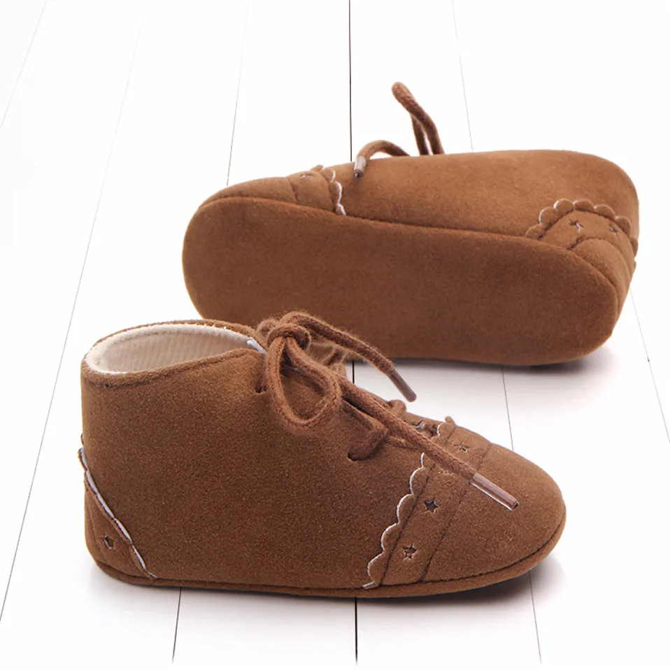 

Hot Newborn Baby First Walk Girl Boy Soft Nubuck Leather Prewalker Anti-slip Shoes Moccasins Footwear Shoes Toddler Shoes