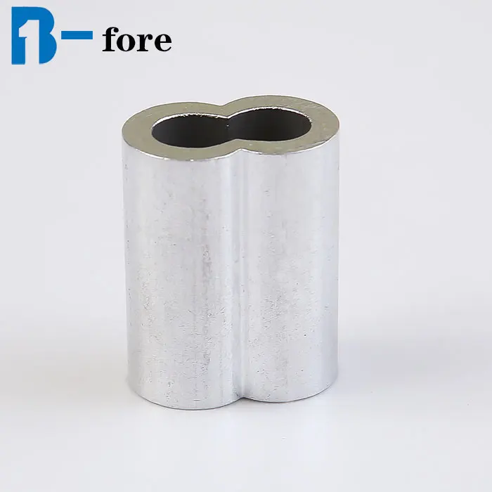 
Oval Double Hole Aluminum Sleeves hourglass shape ferrules for Crimping stainless steel Wire Rope M2 ferrule 