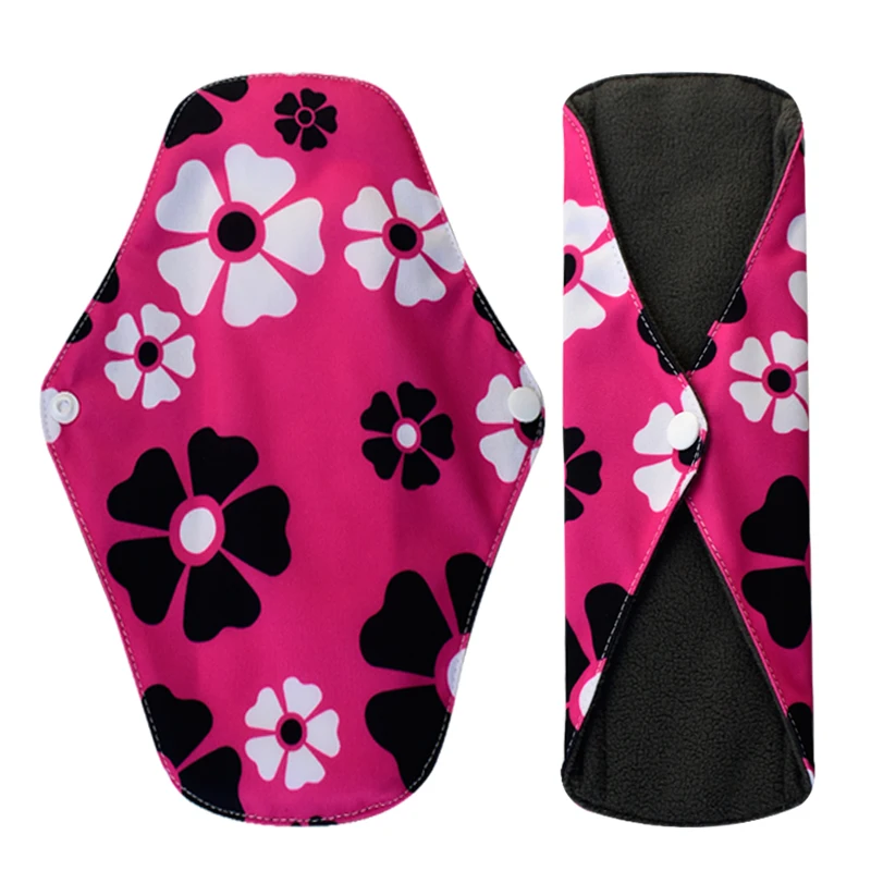 

Feminine Napkin Sanitary Pad Bamboo Menstrual Cloth Washable Women Pads, Mix colors