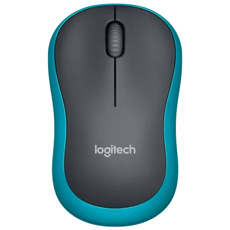 

Logitech M186 Wireless Mouse Office Notebook Desktop Computer Optical Mouse with Wireless 2.4G Receiver Blue Mouse