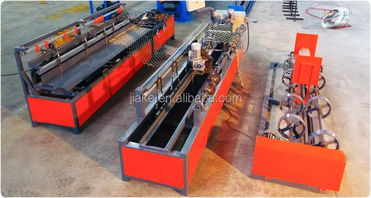 Chain link fencing machine