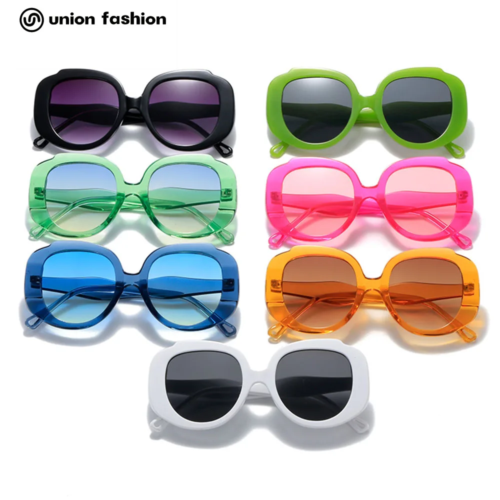 

New Wholesale Big Frame European And American Plastic Irregular Sunglasses Women Men