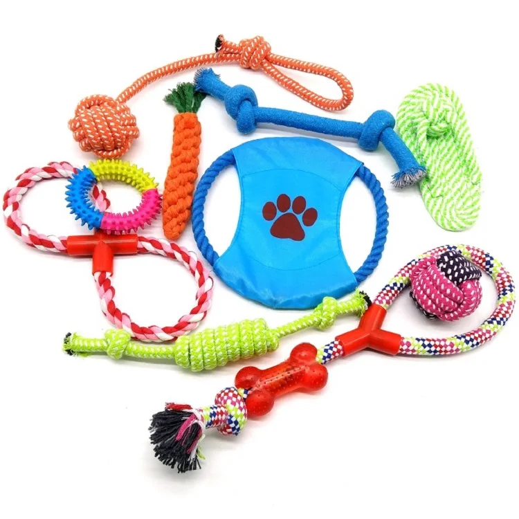 
Wholesale Dental Custom Cotton Durable Rope Dog Chew Set Pet Toy 