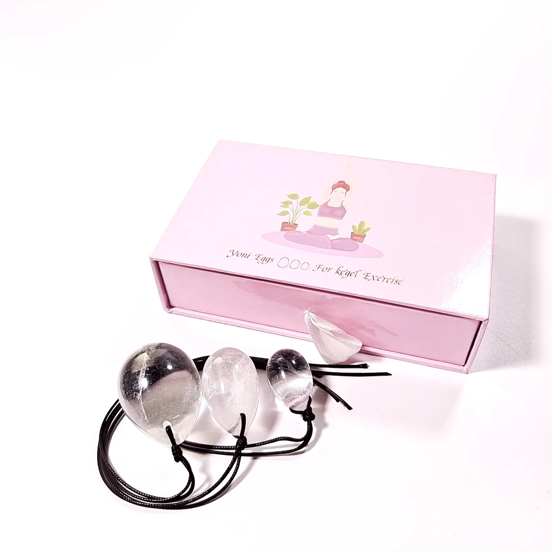 

Top selling Natural Clear Quartz Yoni Eggs for women health and wellness
