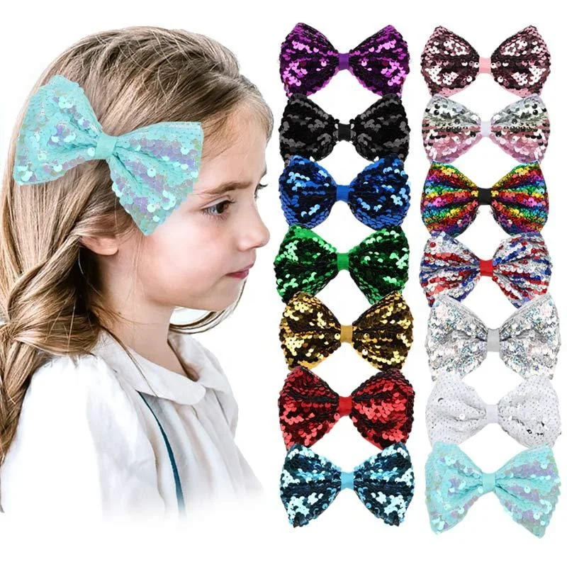 

Explosive Sequined Children's Hairpin Braided 4-inch Butterfly Hair Clip, Picture