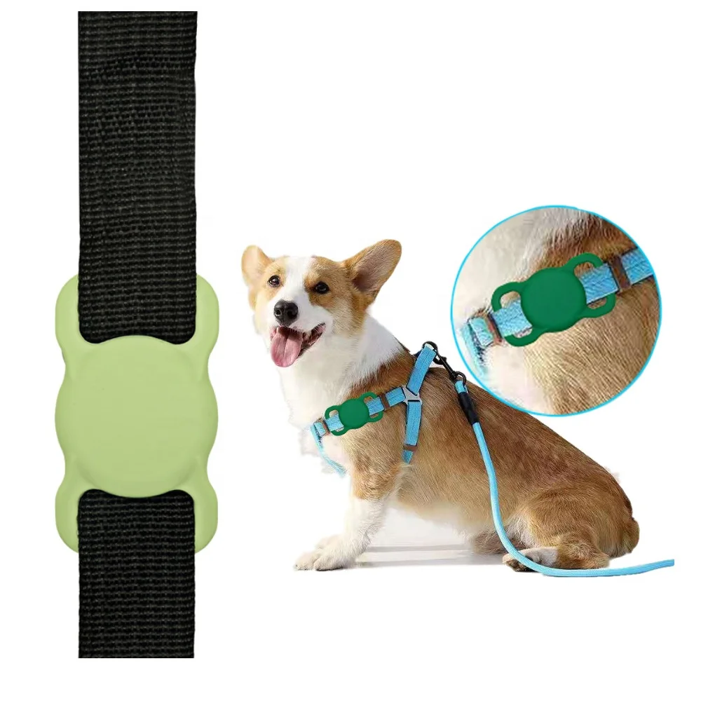 

Hot Selling Locator Tracker Silicone Keychain Protective Cover Anti-lost Device Airtag Dog Collar For Pet