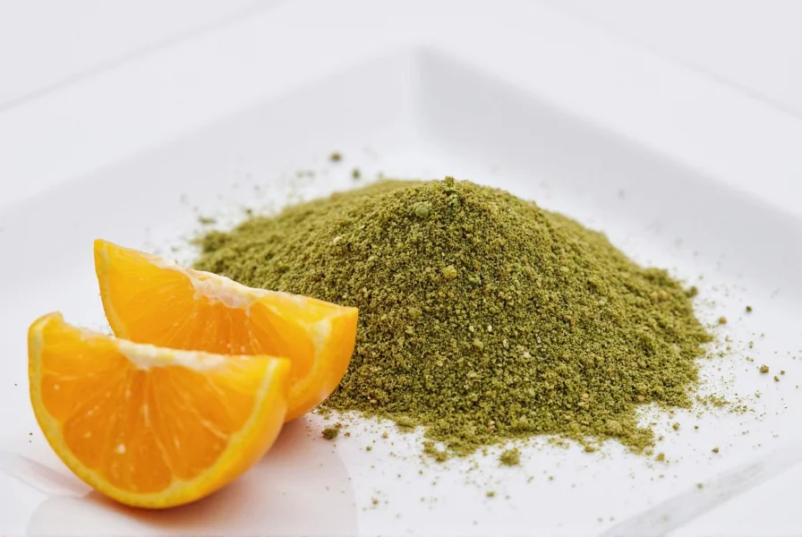 Salsa and Matcha Together on a Counter