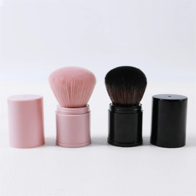 

Wholesale portable 1pc retractable blush makeup brushes empty makeup powder with retractable brush custom kabuki makeup brush