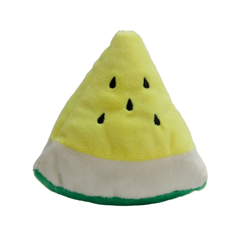 

2022 Petstar Soft Watermelon Fruit Dog Toys 3D Avocado Doll Interactive Sound Chew Toy, Colorful