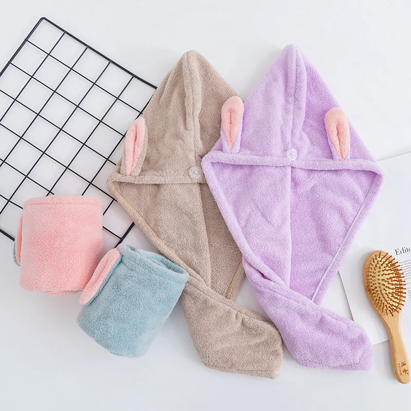 

Wholesale High quality super Absorption Microfiber hair towel spa hair turban Hair Drying Wrap Towel for women