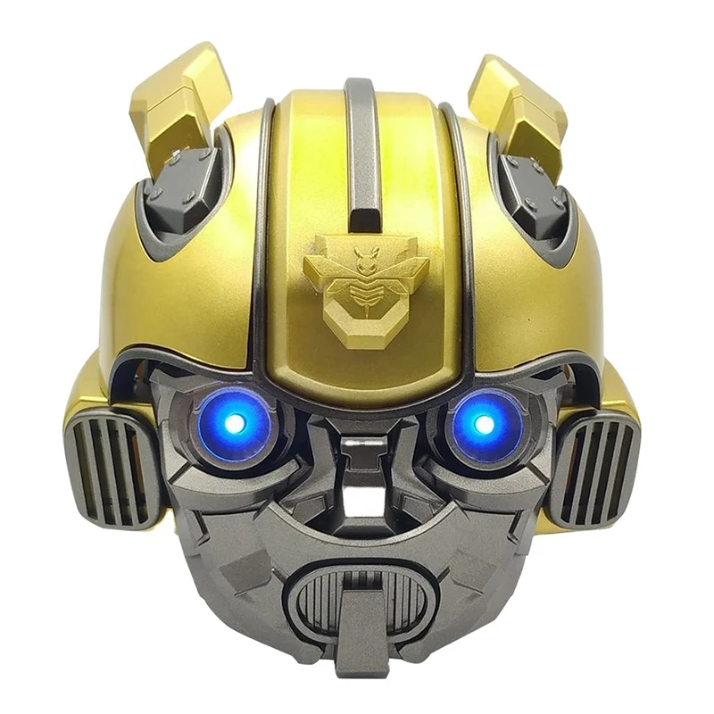 

Creative Gift Cartoon Bumblebee Helmet Speaker For Portable Wireless BT Speakers, Gold