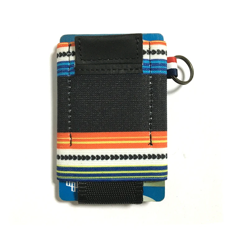 

2021 New Arrivals Elastic Mini Wallet Minimalist Slim Leather Elastic Wallet With Pull Tab Card Slot, Black