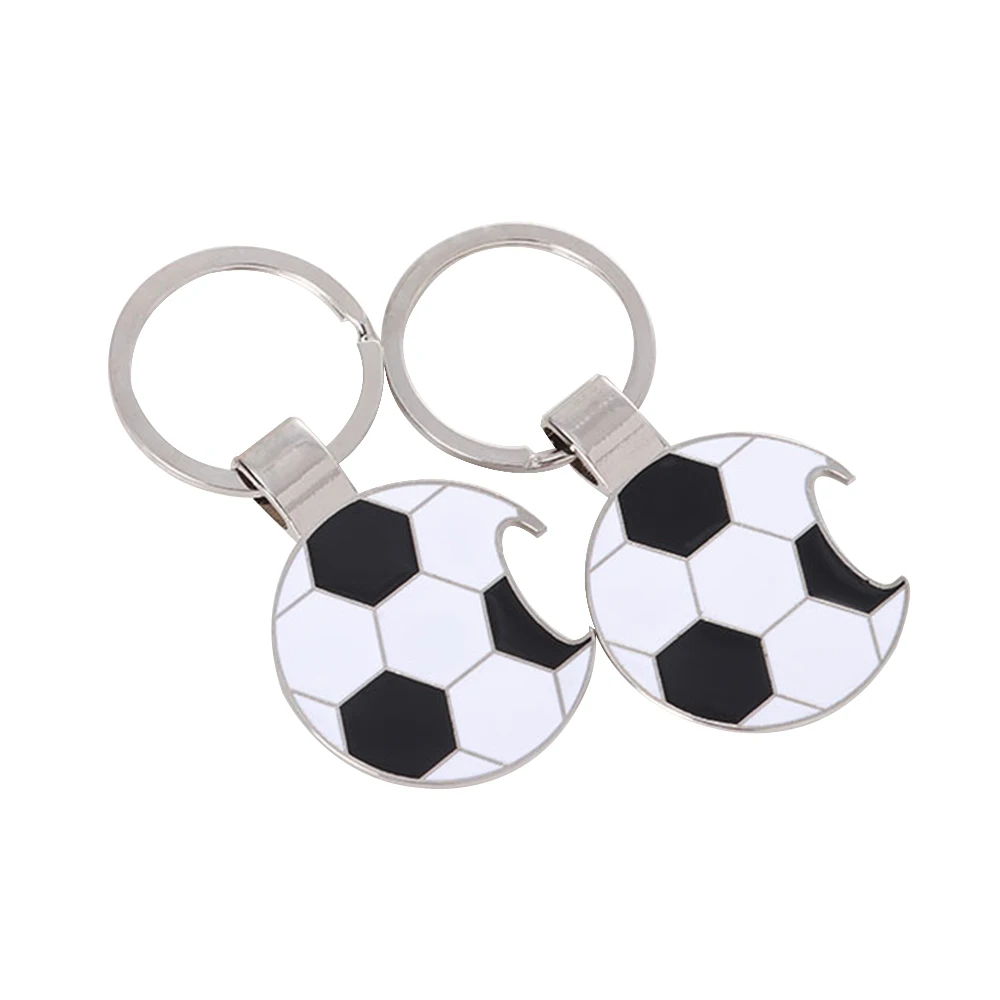 

Custom football keychain bottle opener metal round car keychain for wholesale, Customized color