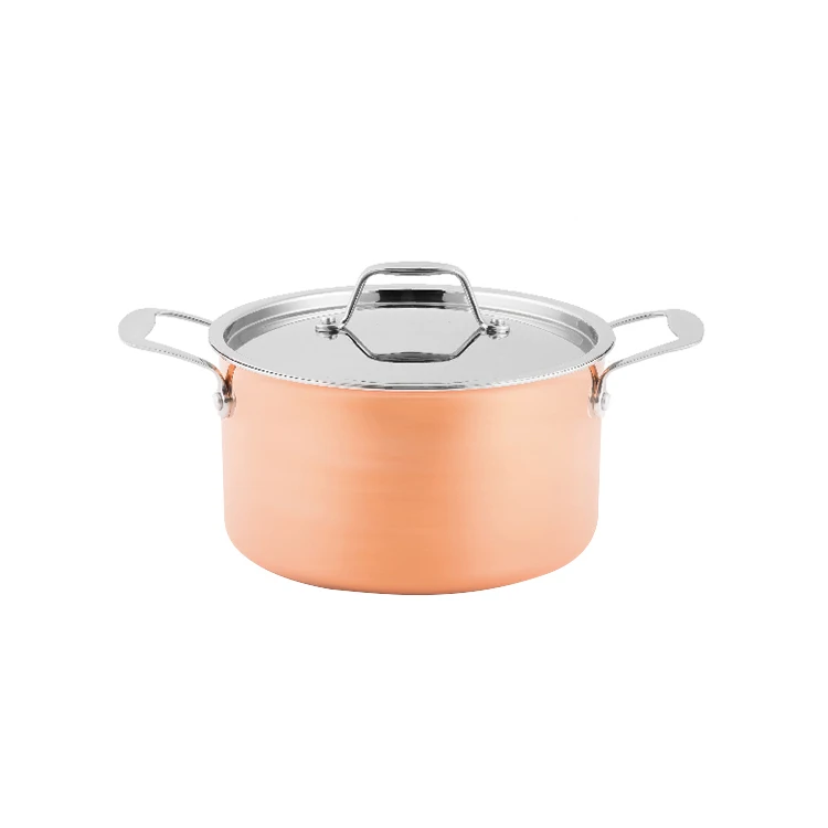 

2021 New Arrival Stainless Kitchen Copper Cookware Set Nonstick Cast Casserole