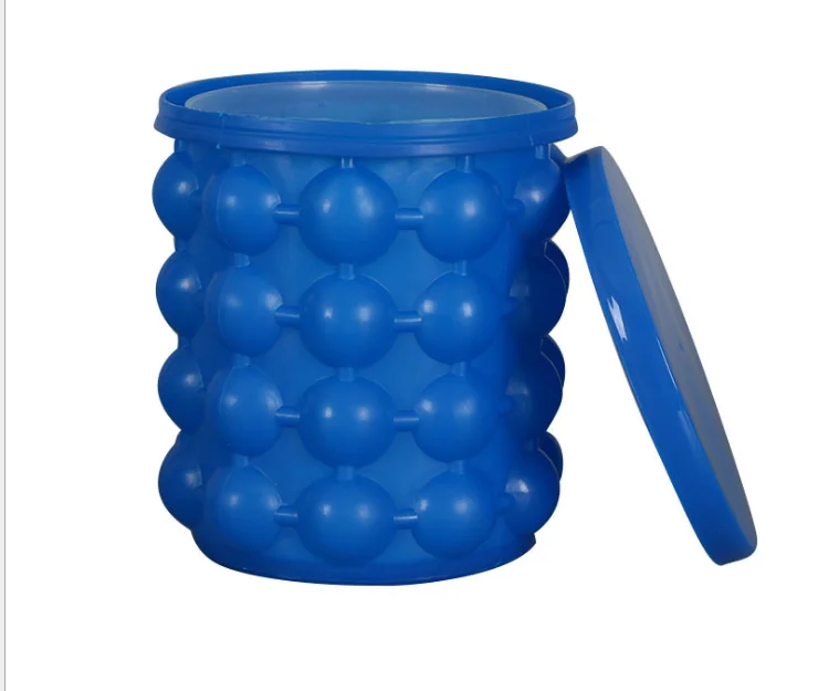 

Wholesale Customized ice bucket cube beverage sillicone ice cream buckets, Blue