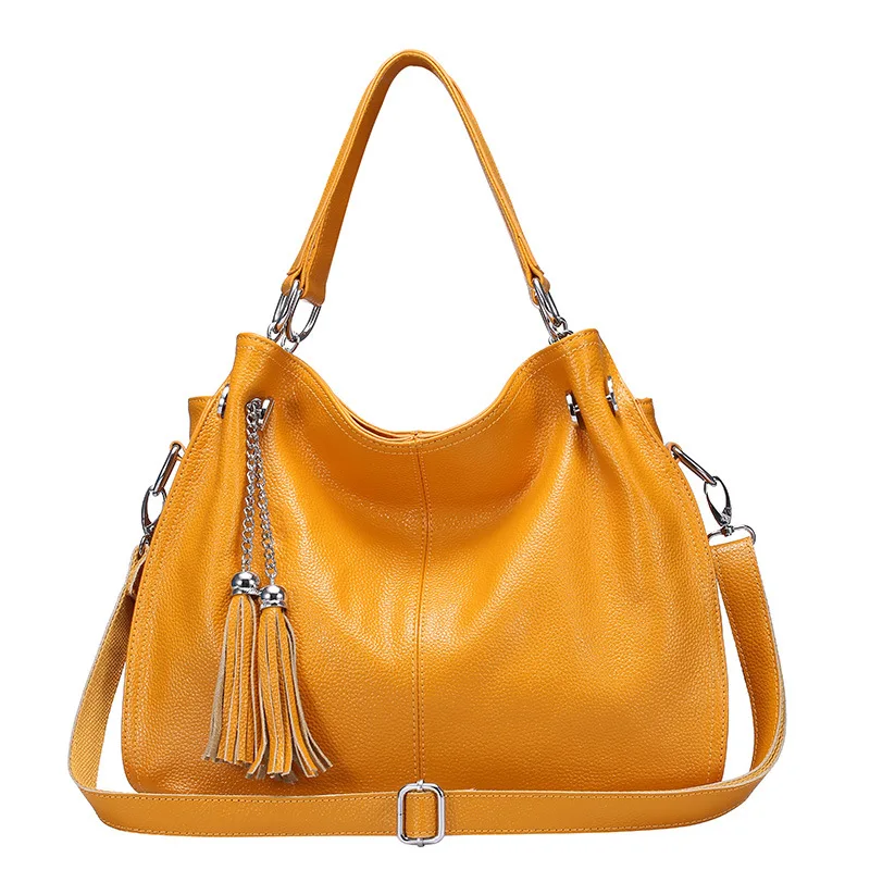 

2022 Guangzhou Autumn And Winter New Leather Women'S Casual Tassel Hand-Held One-Shoulder Messenger Women'S Bag, 5 colors