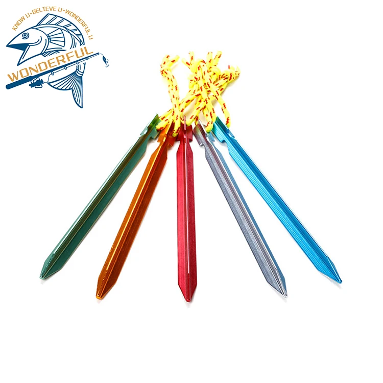 

Tent Camping 18cm High Strength Outdoor Hiking Accessories Aluminum Ground Nail Tent Pegs