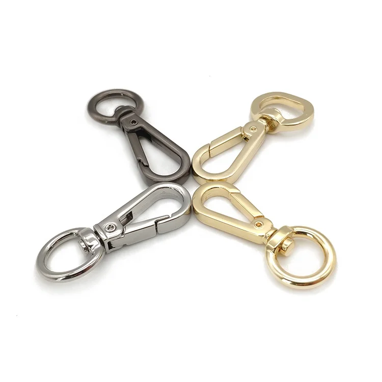 

Hot Selling Alloy Plated Swivel Handbag Leather Accessories Dog Leash Swivel Snap Hook Keyring for Bags, Nickel/gunmetal/anti-brass/light gold/customized