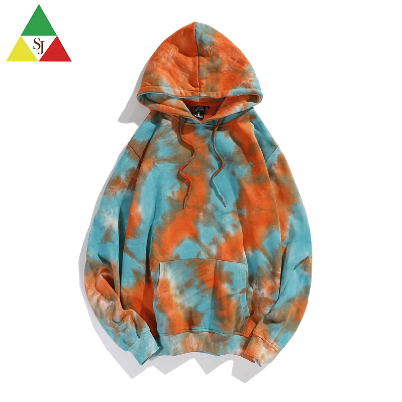 

Wholesale cotton terry sports graphic sweatsuit men matching fashion tie dye hoodie