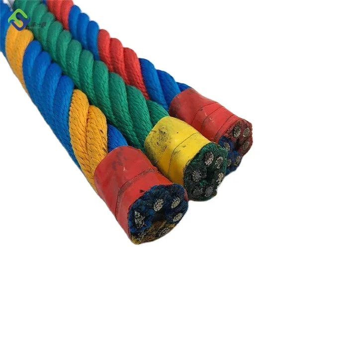 

High strong 16mm steel wire Polyester combination rope for park, Red/yellow/blue/green/black(customized)