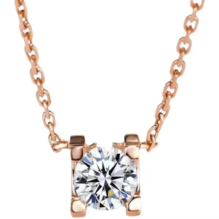 

Certified Jewelry 18K Jinniu Head Jeweled Pendant AU750 New Fashion Short Necklace Shuibei Gold Wholesale