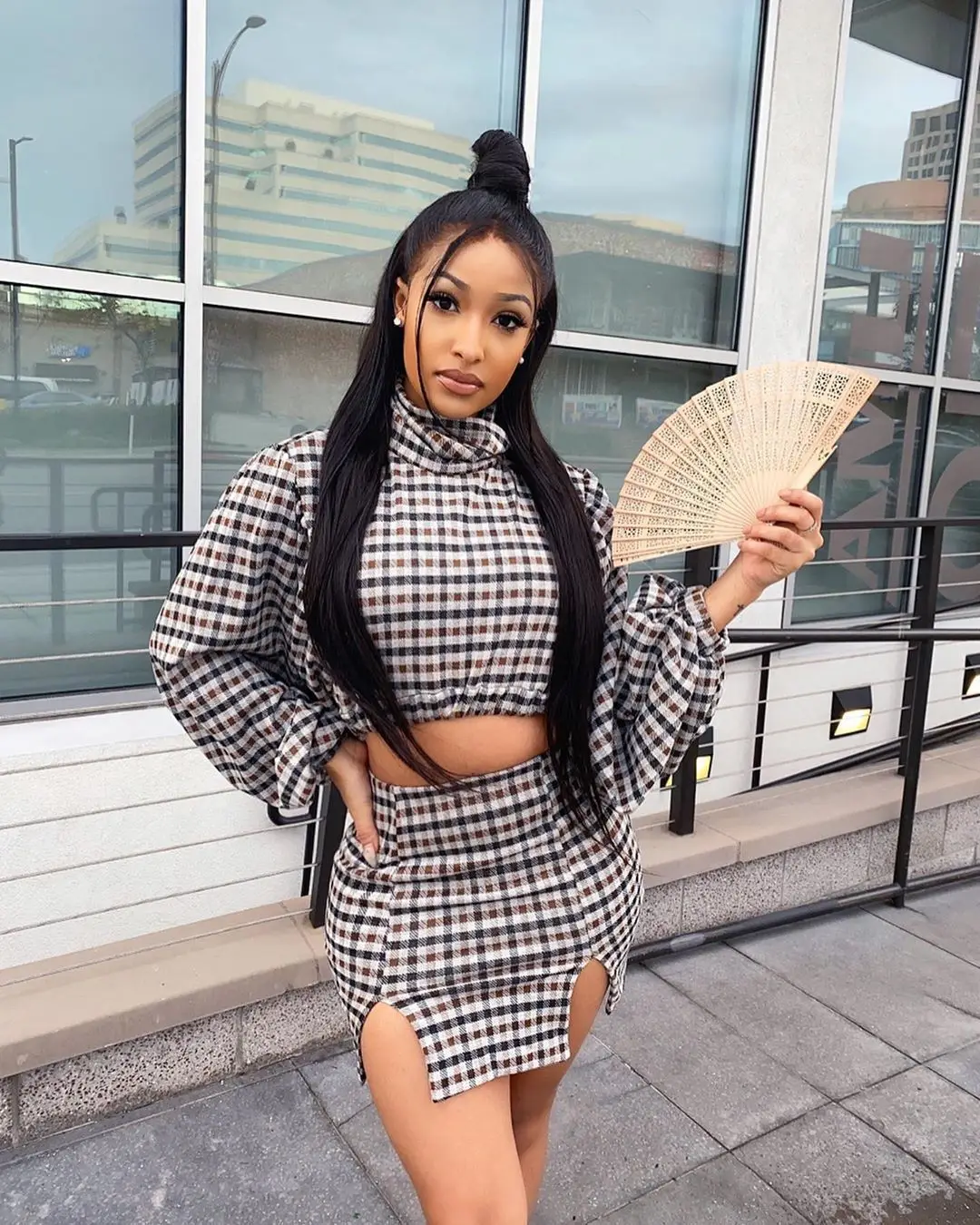 

M096 2020 Women Winter Two Piece Set Clothing Jumpsuits Women Sweat Cute Suits A Skirt, As picture or customized make