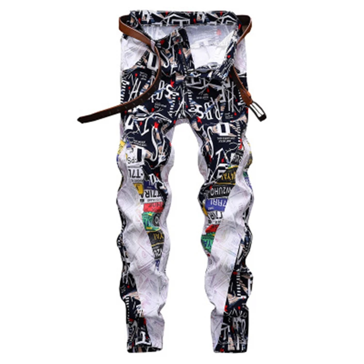 

2020 fashion street style hip pop printing men designers jeans, As picture