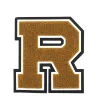 High quality custom varsity letter chenille patches with sew on/iron on backing for garment