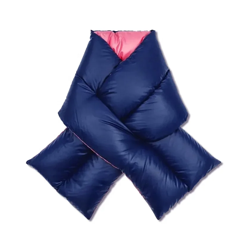 Waterproof 90% Goose Down 100% Nylon Unisex Scarf Warm Neck Protection Mini Down Blanket Outdoor Quilted Puffy Hiking Camping