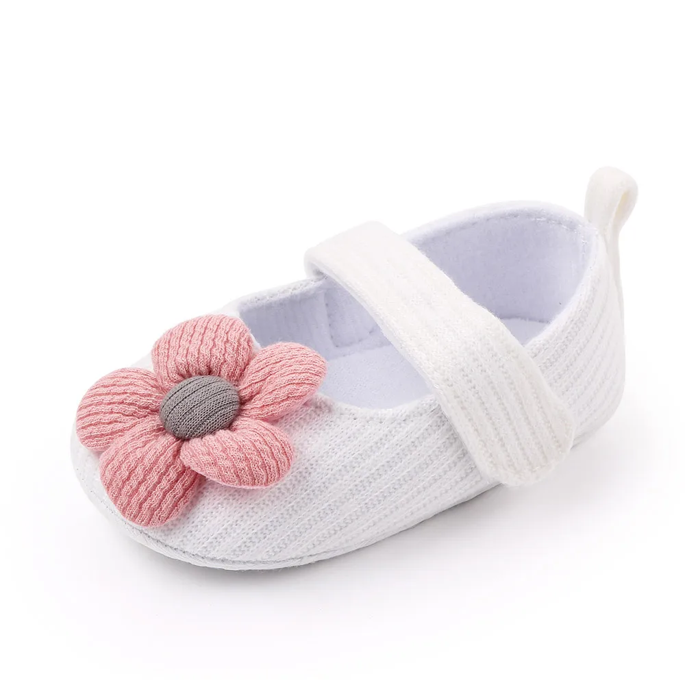 
design own oem branded hot selling 0-1 year princess floral wool baby girl shoes toddler 