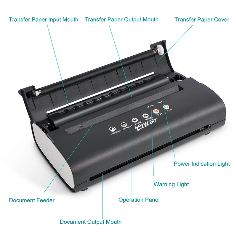 

Factory Supply A4 Transfer Paper MT200 Tattoo Thermal Stencil Transfer Copier Printer Machine